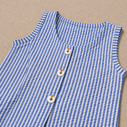 Blue Stripe Girls Co-Ord Set