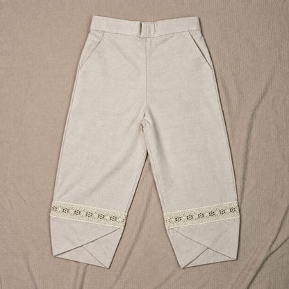 Rust Printed Waistcoat & Cream Pants Set